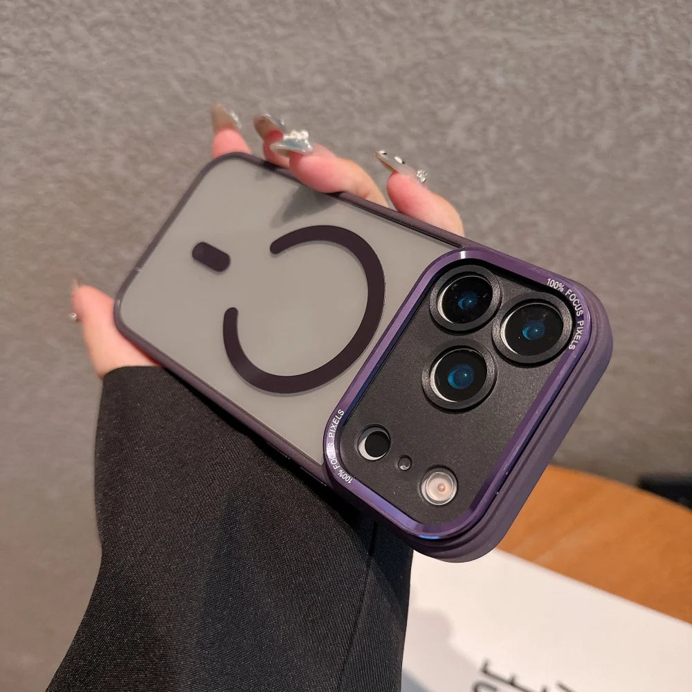 Funda Magnética Transparente Antigolpes para iPhone (Modelos 16 al 17 Pro Max)