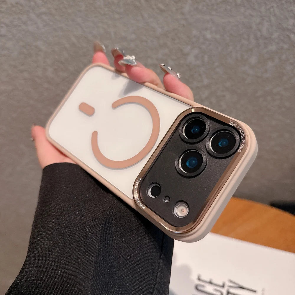 Funda Magnética Transparente Antigolpes para iPhone (Modelos 16 al 17 Pro Max)