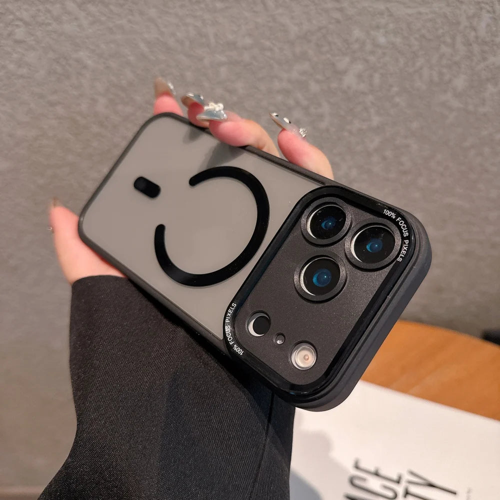 Funda Magnética Transparente Antigolpes para iPhone (Modelos 16 al 17 Pro Max)