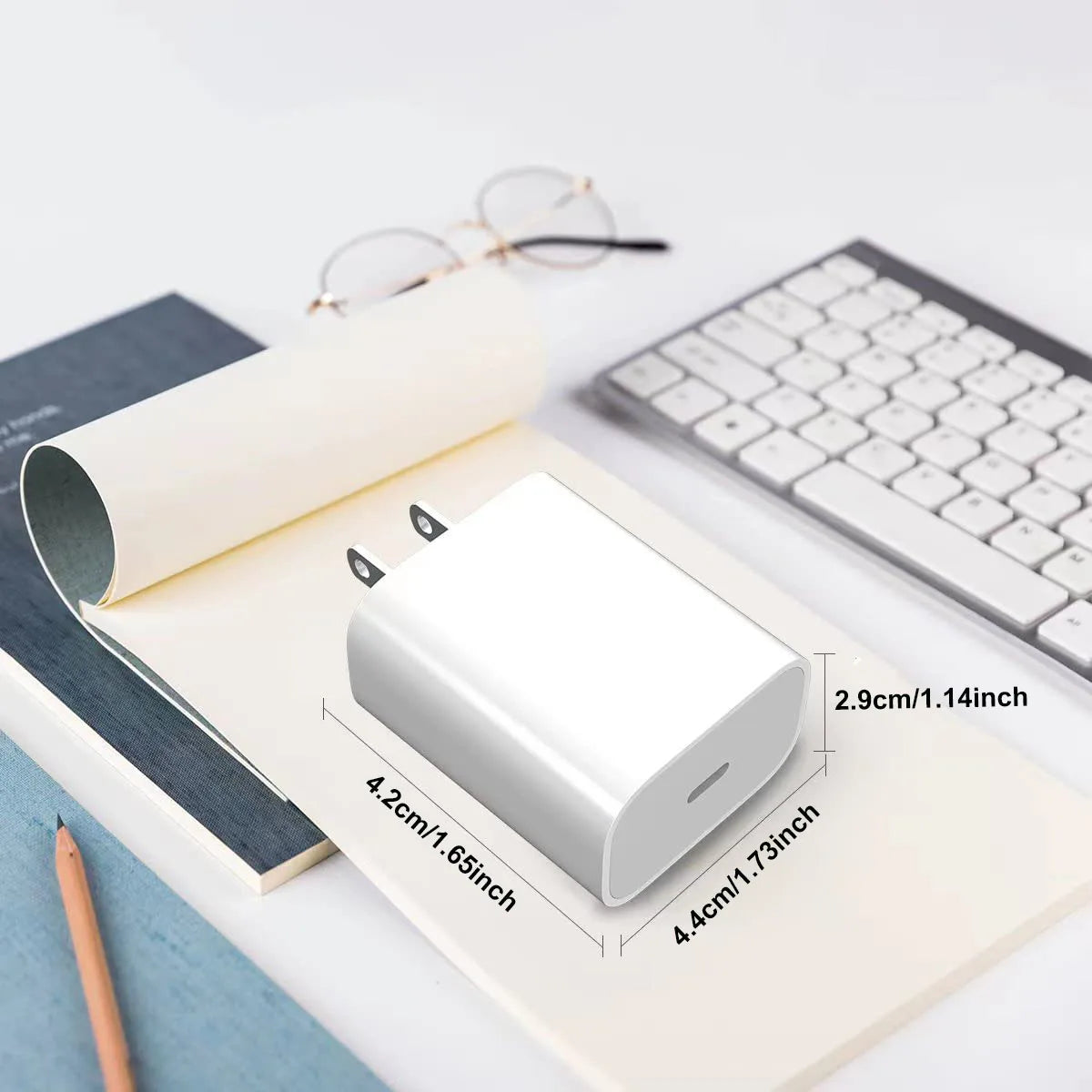 Cargador Rápido USB-C PD 30W + Cable C a C | Compatible con iPhone y Samsung