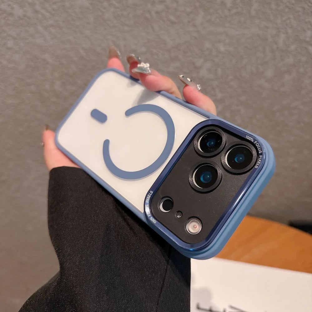 Funda Magnética Transparente Antigolpes para iPhone (Modelos 16 al 17 Pro Max)