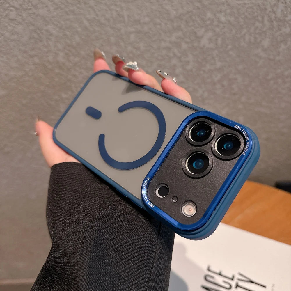 Funda Magnética Transparente Antigolpes para iPhone (Modelos 16 al 17 Pro Max)