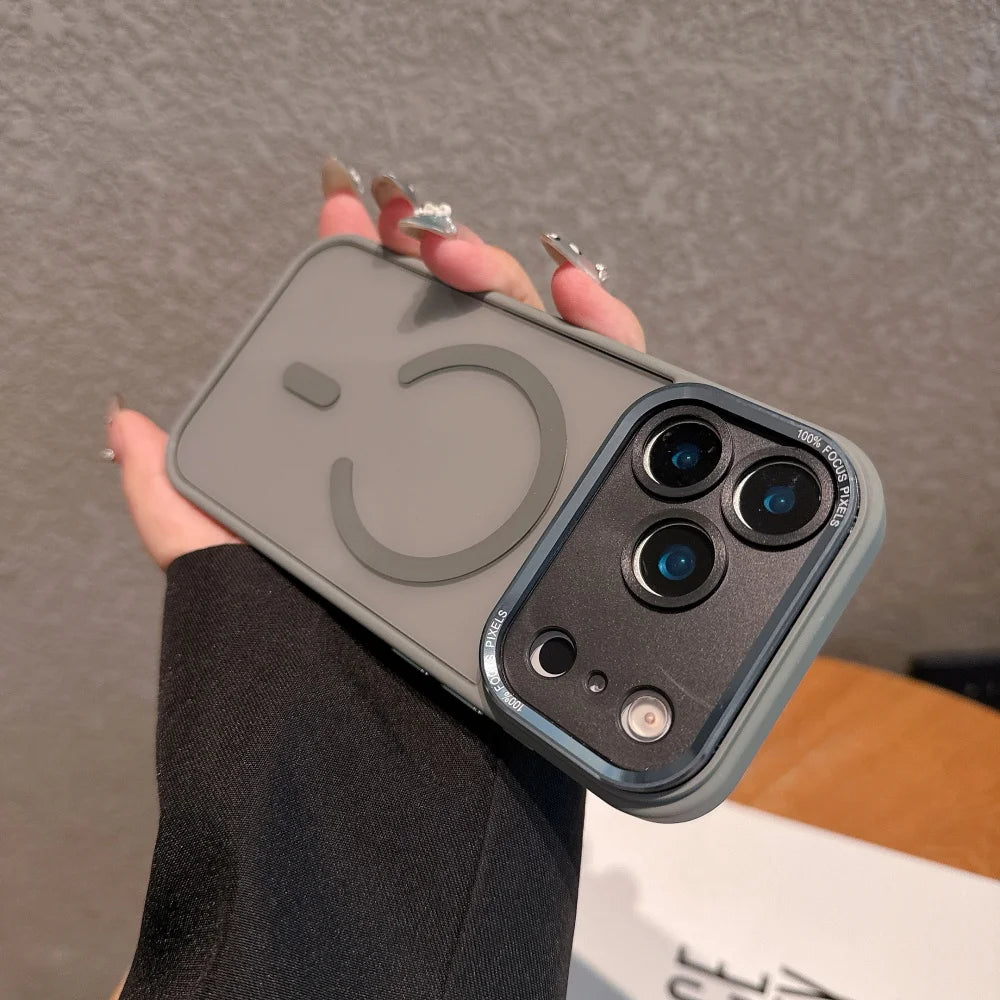 Funda Magnética Transparente Antigolpes para iPhone (Modelos 16 al 17 Pro Max)