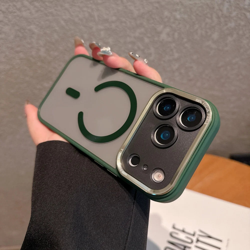 Funda Magnética Transparente Antigolpes para iPhone (Modelos 16 al 17 Pro Max)