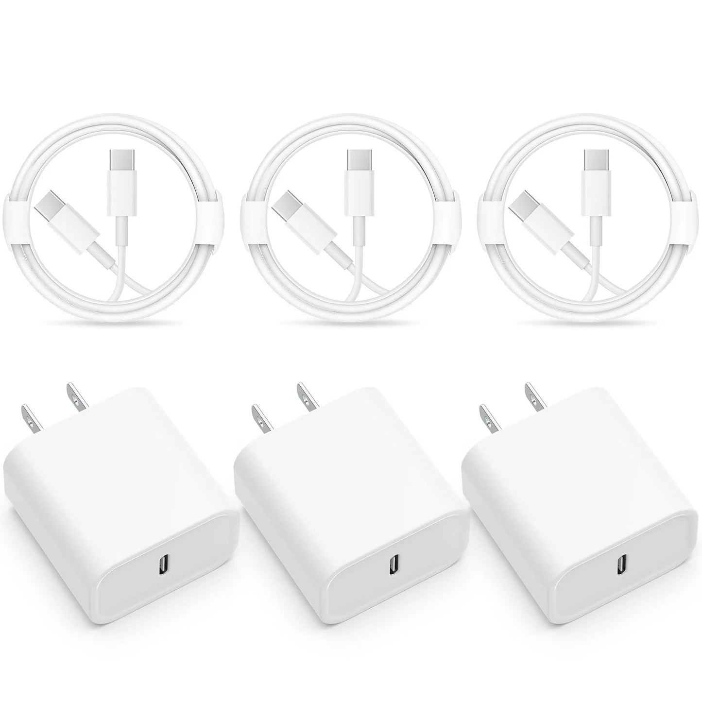 Cargador Rápido USB-C PD 30W + Cable C a C | Compatible con iPhone y Samsung
