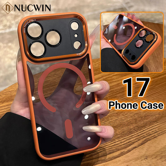 Funda Magnética Transparente Antigolpes para iPhone (Modelos 16 al 17 Pro Max)