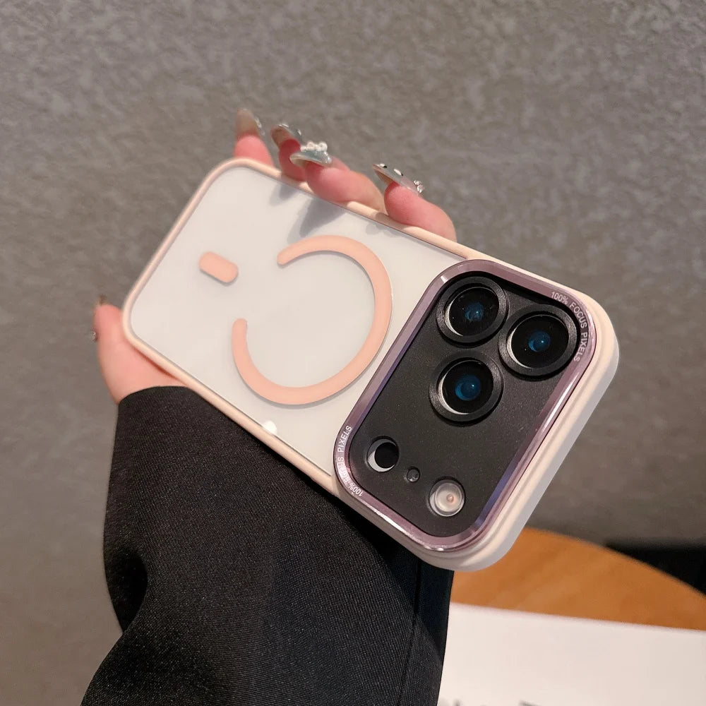 Funda Magnética Transparente Antigolpes para iPhone (Modelos 16 al 17 Pro Max)