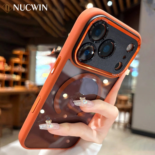 Funda Magnética Transparente Antigolpes para iPhone (Modelos 16 al 17 Pro Max)