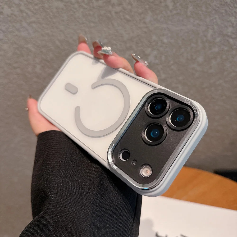 Funda Magnética Transparente Antigolpes para iPhone (Modelos 16 al 17 Pro Max)