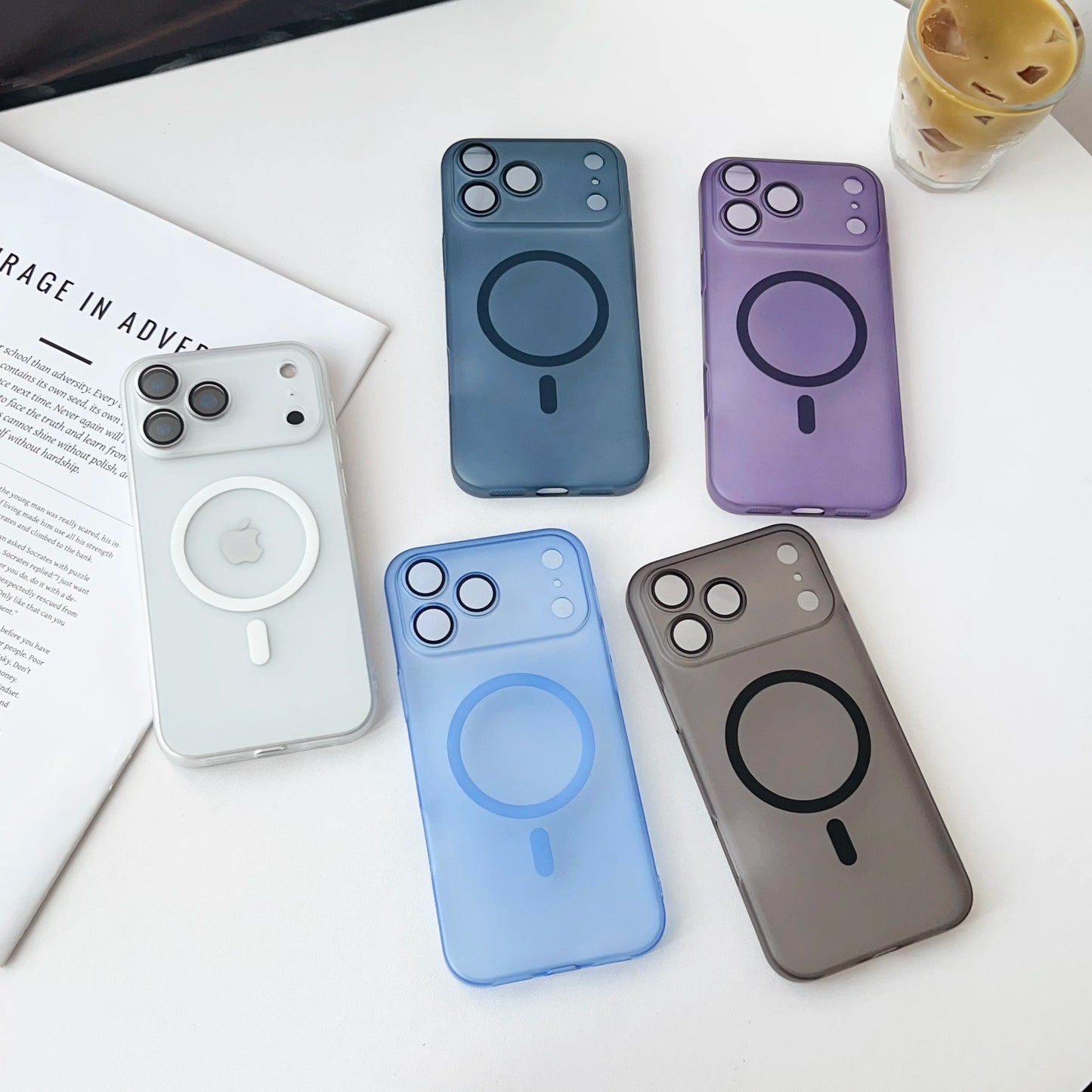 Funda Magnética Magsafe para iPhone 17 / 17 Pro / 17 Pro Max / 17 Air – Slim Transparente y Colores