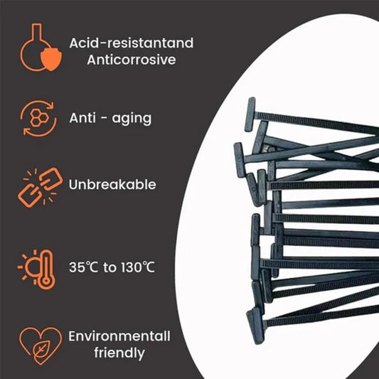 Bridas de Nylon Universales para Autos (Pack de 100 / Alta Resistencia)