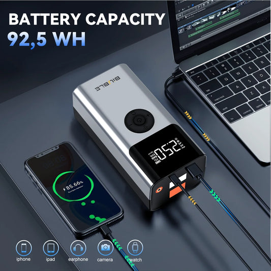 Compresor Portátil + Arrancador de Batería 4 en 1 (150 PSI / 20000 mAh)