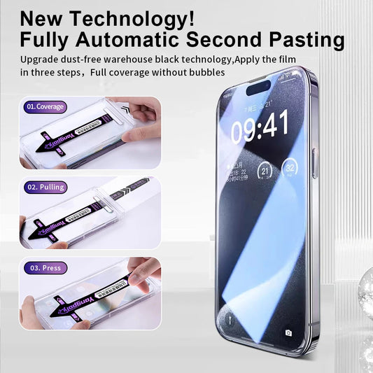 Protector de Pantalla Premium para iPhone (11–16) – Cobertura Completa y Antihuellas