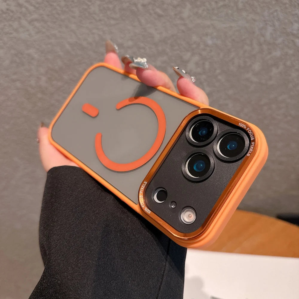 Funda Magnética Transparente Antigolpes para iPhone (Modelos 16 al 17 Pro Max)